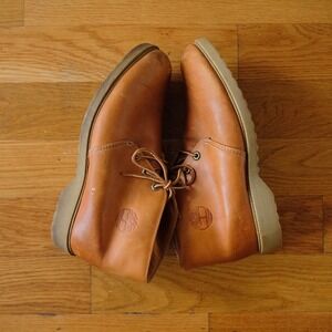 Timberland Classic Brown Leather Chukka Boots Mens Size 10W Outdoors Workwear